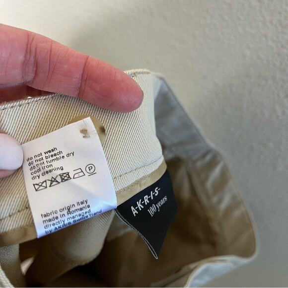 Akris Florine Trousers Wide Straight Cotton Pants Womens Size 10 - Picture 11 of 11